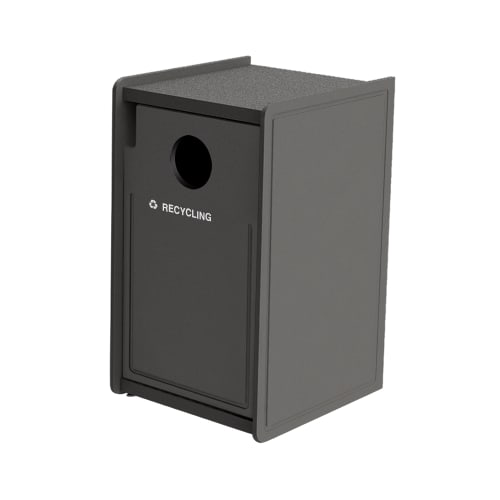 Commercial Zone EarthCraft 30 Gallon Waste Receptacle, Side Load, Flat Top, Trash Routed